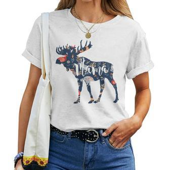 Mama Moose Floral Woodland Women T-shirt | Mazezy