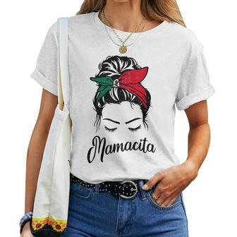 Mamacita Messy Bun – Cute Mexican Latina Woman Women T-shirt | Mazezy