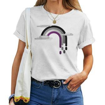 Minimalist Asexual Drip Rainbow Women T-shirt | Mazezy