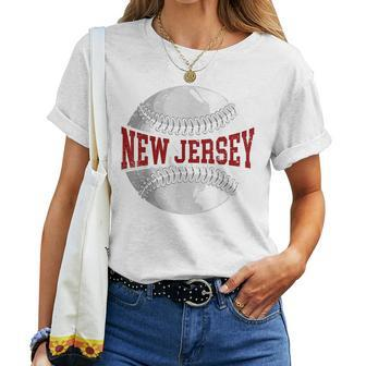 New Jersey Baseball Lovers  Nj Moms Dads Garden State  Women T-shirt Casual Daily Crewneck Short Sleeve Graphic Basic Unisex Tee