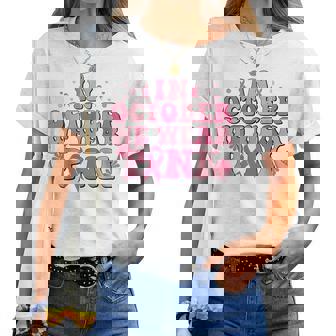 In October We Wear Pink Retro Groovy Vintage Breast Cancer Women T-shirt - Monsterry