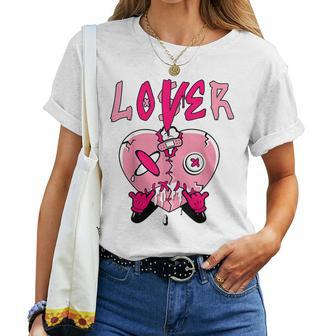 Pink Loser Lover Pink Drip Heart Matching For Women T-shirt | Mazezy