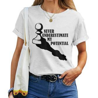 My Potential Pawn Quote Chess Lover Children Women T-shirt | Mazezy
