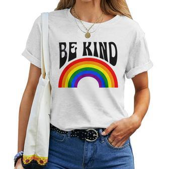 Rainbow Be Kind Movement Gay Pride Month 2023 Lgbtq  Women T-shirt Casual Daily Crewneck Short Sleeve Graphic Basic Unisex Tee