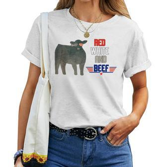Red White And Beef Women T-shirt - Seseable