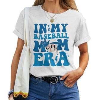 Retro In My Baseball Mom Era Smile Face  Women T-shirt