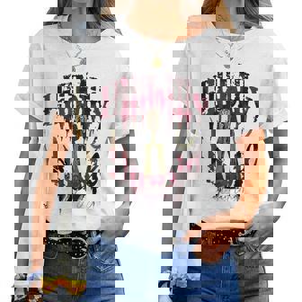 Retro Cowgirl Hillbilly Hippie All Day Long Western Country Women T-shirt | Seseable UK