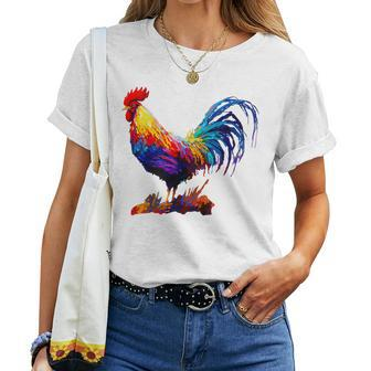 Rooster Country Decor Chicken Gallo Farm Women T-shirt - Seseable