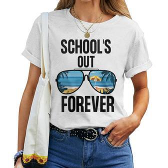 Schools Out Forever Graduation Last Day Of School Women T-shirt | Mazezy UK