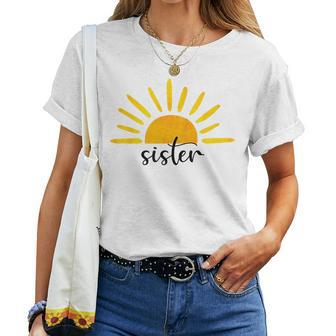 Sister Of The Birthday First Trip Around The Sun Birthday For Sister Women T-shirt | Mazezy
