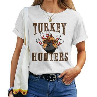 Turkey Hunters Bowling Bowler For Women Women T-shirt | Mazezy