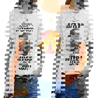 Never Underestimate An Old August Man Who Loves Whiskey Women T-shirt - Seseable