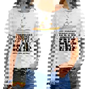 Never Underestimate An Old Man With A Kayak Paddle Canoe Women T-shirt - Seseable