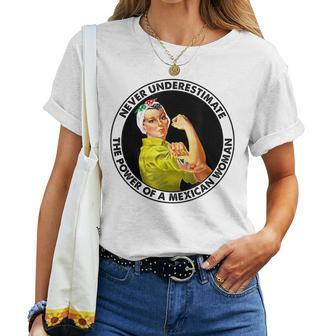 Never Underestimate The Power Of A Mexican Woman Women T-shirt | Mazezy