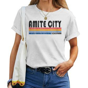 Vintage 70S 80S Style Amite City La Women T-shirt | Mazezy