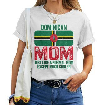 Vintage Dominican Mom Dominica Flag For Mother's Day Women T-shirt | Mazezy