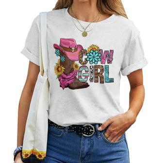 Western Cowgirl Gifts For Girls Women Women T-shirt Short Sleeve Graphic - Monsterry CA