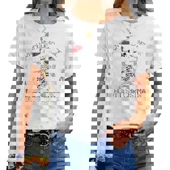 When Youre Dead Inside But Its Christmas Meme On Back Meme Women T-shirt | Mazezy