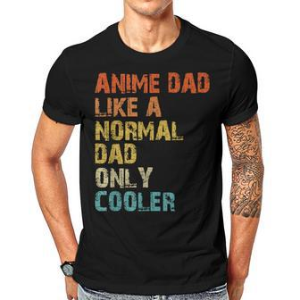 Anime Dad Like A Normal Dad But Cooler Fathers Day Anime Gift For Women Men T-shirt Crewneck Short Sleeve | Mazezy