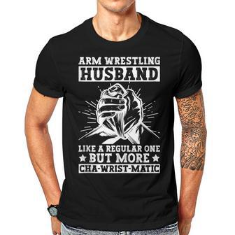 Arm Wrestling Husband For Arm Wrestling Champion Gift For Women Men T-shirt Crewneck Short Sleeve | Mazezy