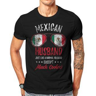 Cool Mexican Husband Sunglasses Mexican Family Vintage Gift For Mens Gift For Women Men T-shirt Crewneck Short Sleeve | Mazezy