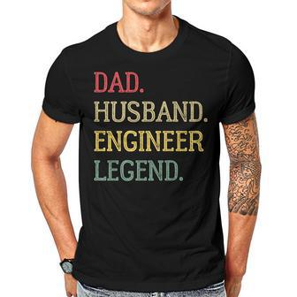 Dad Husband Engineer Legend Engineer Dad Gift For Women Men T-shirt Crewneck Short Sleeve | Mazezy