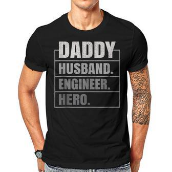Daddy Husband Engineer Hero Fathers Day Gift For Women Men T-shirt Crewneck Short Sleeve | Mazezy