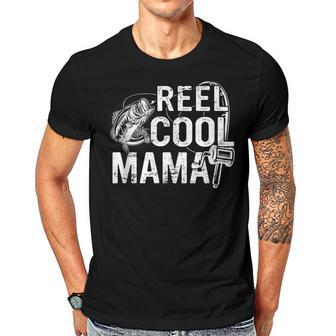Distressed Reel Cool Mama Fishing Mothers Day Gift For Women Men T-shirt Crewneck Short Sleeve | Mazezy