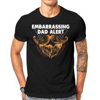 Embarrassing Dad Alert Parents Family Mom Dad Relatives Gift For Womens Gift For Women Men T-shirt Crewneck Short Sleeve | Mazezy