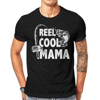 Family Lover Reel Cool Mama Fishing Fisher Fisherman Gift For Womens Gift For Women Men T-shirt Crewneck Short Sleeve | Mazezy