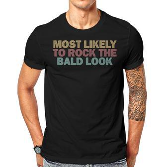 Funny Baldness Humor Bald Dad Bald Head Attitude Gift For Mens Gift For Women Men T-shirt Crewneck Short Sleeve | Mazezy