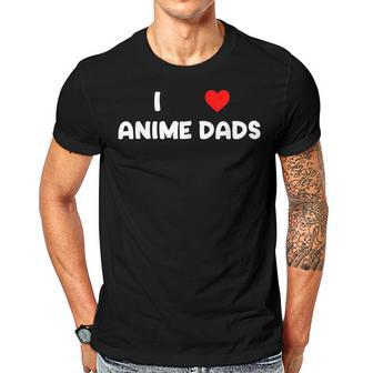 I Heart Anime Dads Funny Love Red Simple Weeb Weeaboo Gay Gift For Women Men T-shirt Crewneck Short Sleeve | Mazezy