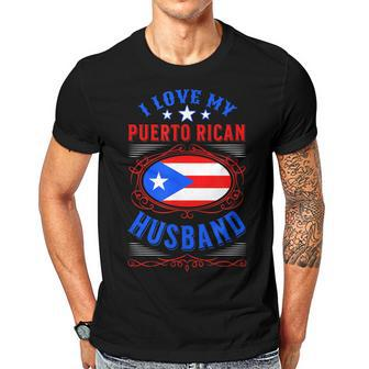 I Love My Puerto Rican Husband Gift For Women Men T-shirt Crewneck Short Sleeve | Mazezy