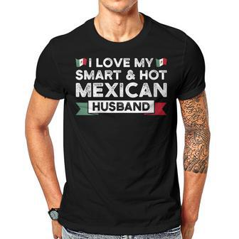 I Love My Smart & Hot Mexican Husband Mexico Wife Gift For Womens Gift For Women Men T-shirt Crewneck Short Sleeve | Mazezy