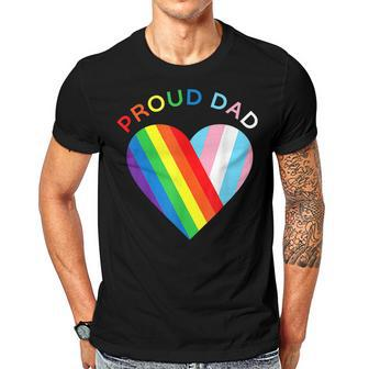 Lgbtq Transgender Proud Dad Proud Trans Dad Fathers Day 2023 Gift For Women Men T-shirt Crewneck Short Sleeve | Mazezy