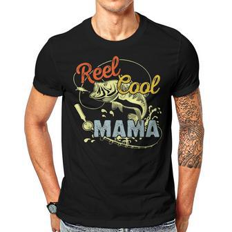 Mothers Day Funny Retro Reel Cool Mama Fishing Lover Gift For Women Men T-shirt Crewneck Short Sleeve | Mazezy