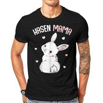 Rabbit Mum With Rabbit Easter Bunny Gift For Women Men T-shirt Crewneck Short Sleeve | Mazezy