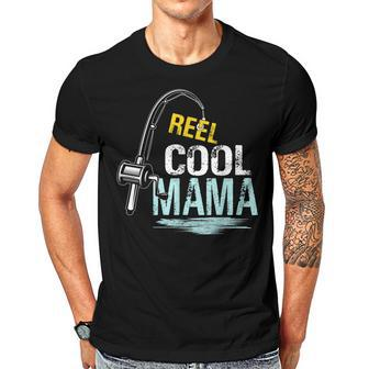 Reel Cool Mama Fishing Fisherman Funny Retro Gift For Women Men T-shirt Crewneck Short Sleeve | Mazezy UK