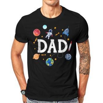 Space Dad Outer Space Crew Astronaut Funny Fathers Day 2023 Gift For Women Men T-shirt Crewneck Short Sleeve | Mazezy