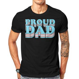 Transgender Pride Father Proud Trans Dad Gift For Women Men T-shirt Crewneck Short Sleeve | Mazezy