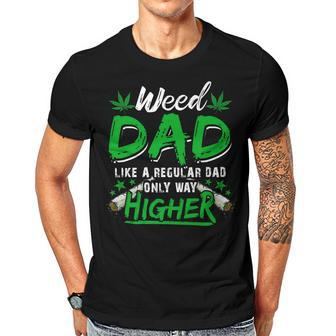 Weed Dad Marijuana Funny 420 Cannabis Thc For Fathers Day Gift For Women Men T-shirt Crewneck Short Sleeve | Mazezy