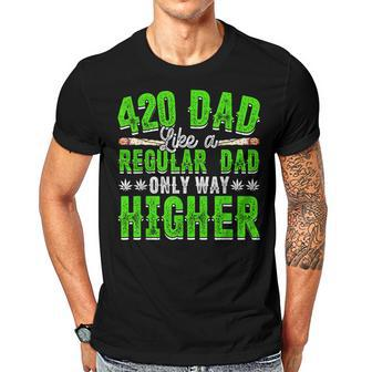 Weed Dad Pot Fathers Day Cannabis Marijuana Papa Daddy Gift For Women Men T-shirt Crewneck Short Sleeve | Mazezy