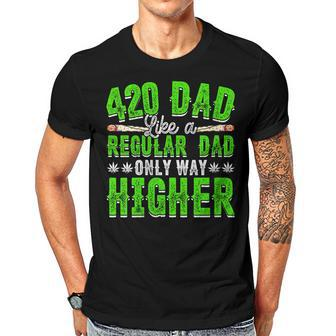 Weed Dad Pot Fathers Day Cannabis Marijuana Papa Daddy Gift For Womens Gift For Women Men T-shirt Crewneck Short Sleeve | Mazezy