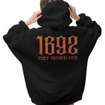 1692 They Missed One Vintage Halloween Witch Women Hoodie Back Print | Mazezy