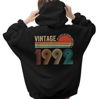 30 Years Old Vintage 1992 Limited Edition 30Th Birthday 30Th Birthday Women Hoodie Back Print | Mazezy