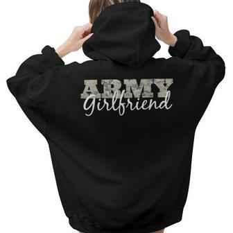 Army Girlfriend Camo For Her Us Military Pride Women Hoodie Back Print | Mazezy