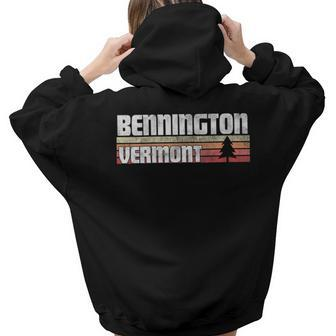 Bennington Vermont Vt Retro Style Vintage 70S 80S 90S Women Hoodie Back Print | Mazezy