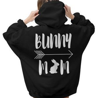 Bunny Mom Funny Rabbit Mum  Gift For Women Hoodie Words Graphic Back Print Hoodie Gift For Teen Girls Women