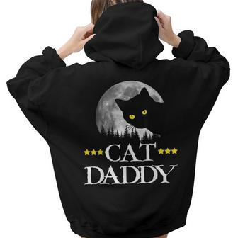 Cat Daddy Vintage Black Cat Retro For Men Cat Dad Cat Dad Women Hoodie Back Print | Mazezy