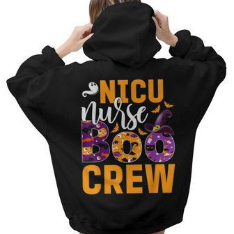 Cute Halloween Nicu Nurse Boo Crew Nurse Women Hoodie Back Print | Mazezy